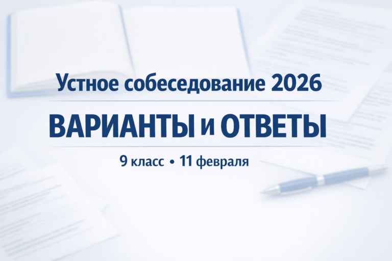 11.02.2026 - Итоговое (устное) собеседование варианты, ответы 9 класс ОГЭ